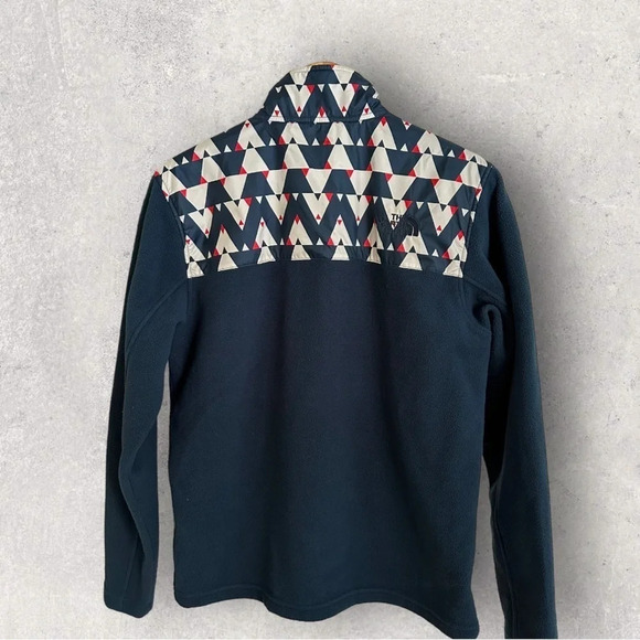 The north face Mens Small Tundra Fleece Zip Up Jacket Teal Rain Resistant Cozy - Picture 2 of 4